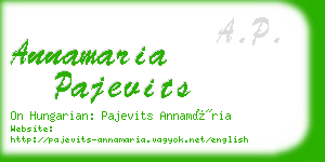 annamaria pajevits business card